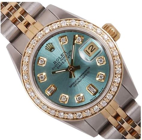 rolex dameshorloge turquoise|vintage Rolex watches for women.